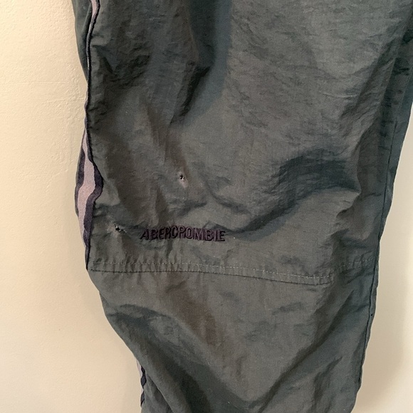 Abercrombie Thrashed Men’s Medium Wind Track Pants Joggers Lined Dark Green - Picture 7 of 8
